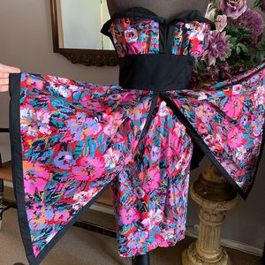 1980s Deadstock Victor Costa peplum dress